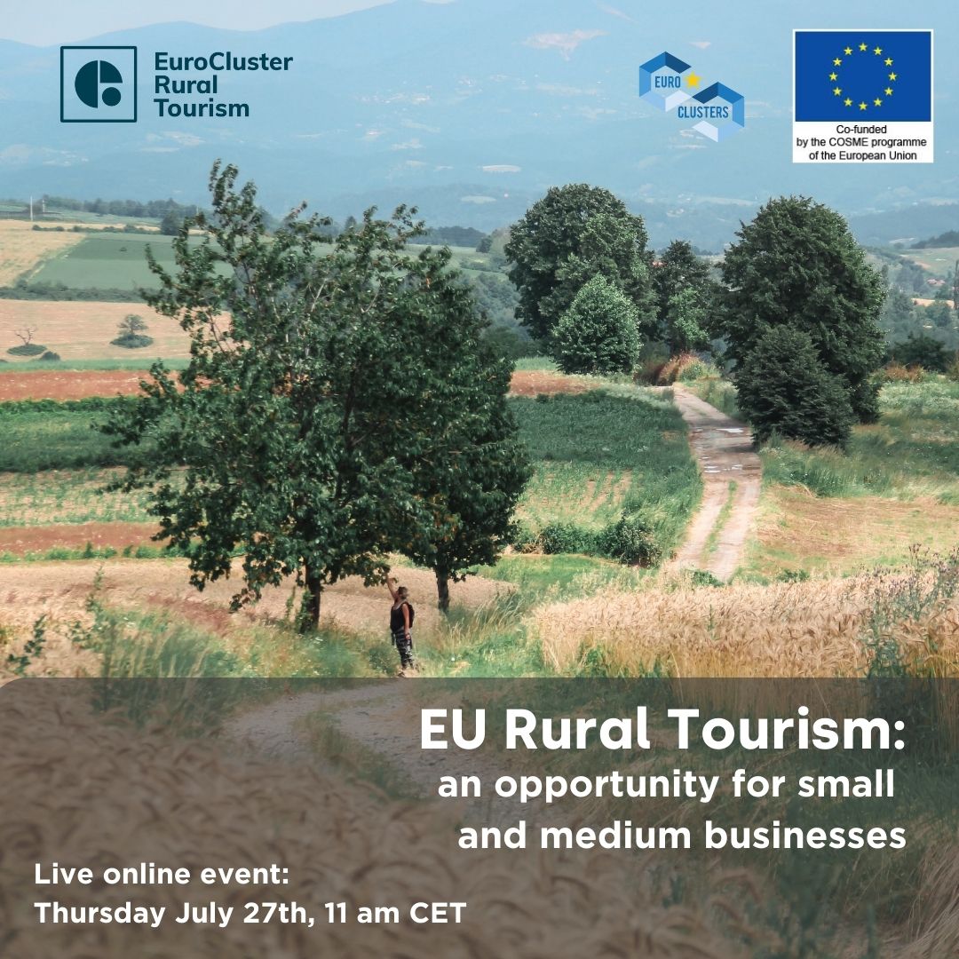 Photo See all the information presented during our 1st transnational webinar - EU RURAL TOURISM: an opportunity for small and medium businesses